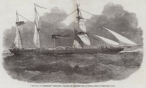 De Stoomboot van de Hertog van Sutherland, vergaan bij de Pier van Aberdeen, op Vrijdag 1 April